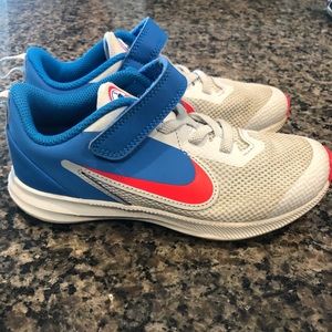 Nike Downshifted running shoes size 13C grey and blue